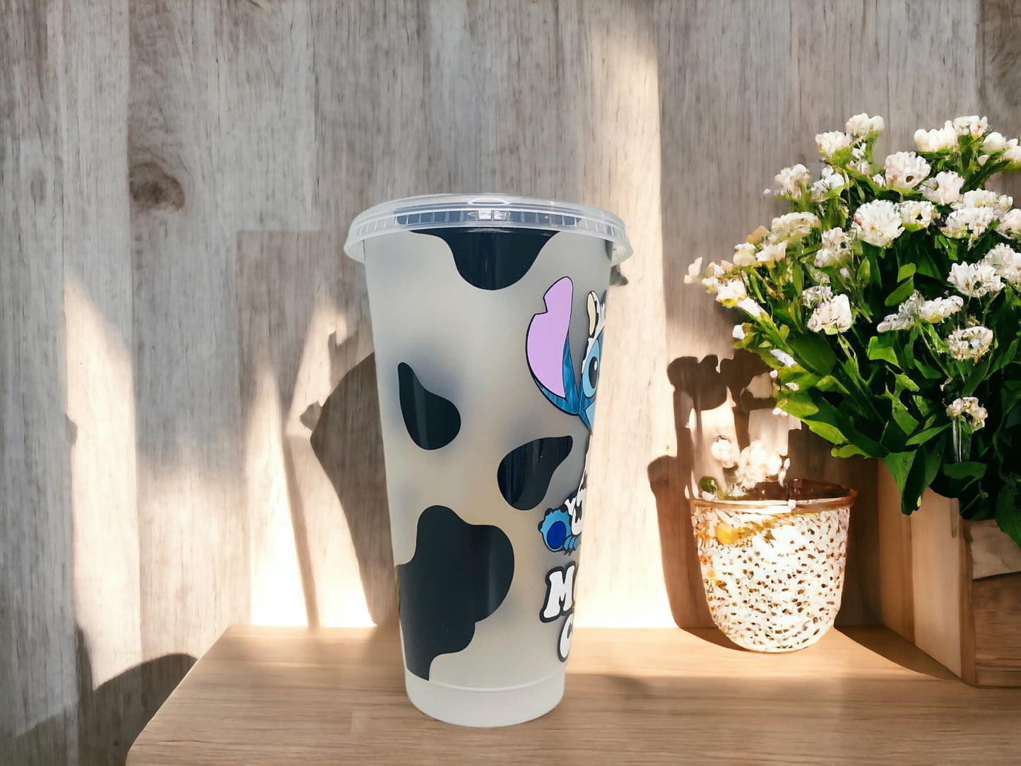 Stitch Inspired Moody Cow Cold Cup