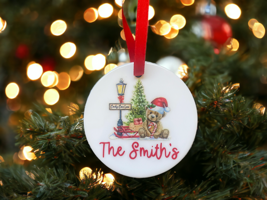 Ceramic Personalised Family Christmas Bauble