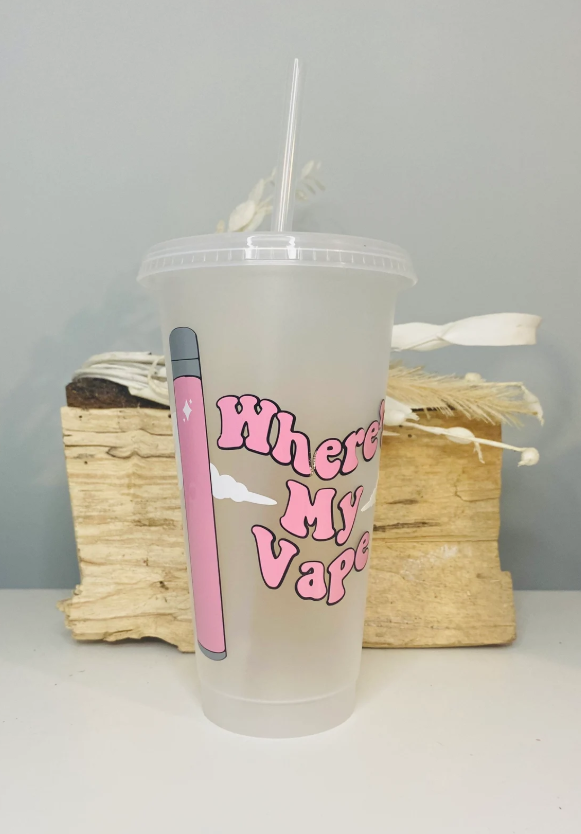 Personalised Where's My Vape Cold Cup