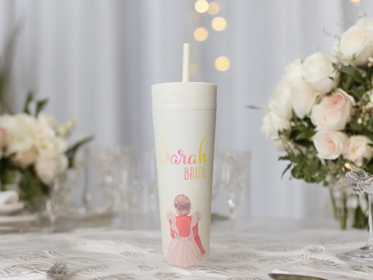 Personalised Bridal White Tumbler