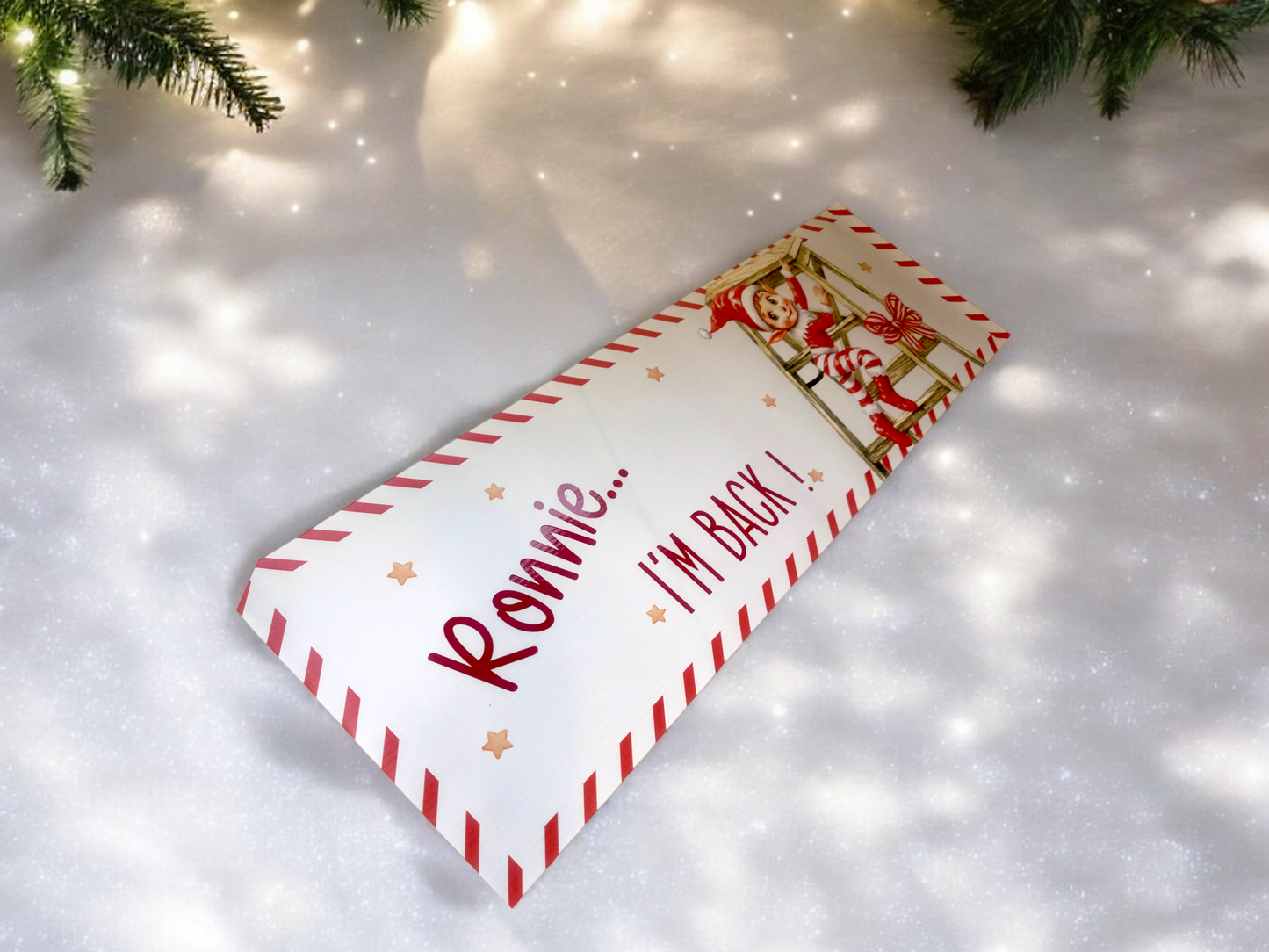 Elf on a Shelf Personalised Arrival PVC Banner