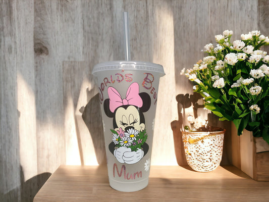 Minnie Mouse Worlds Best Mum Cold Cup